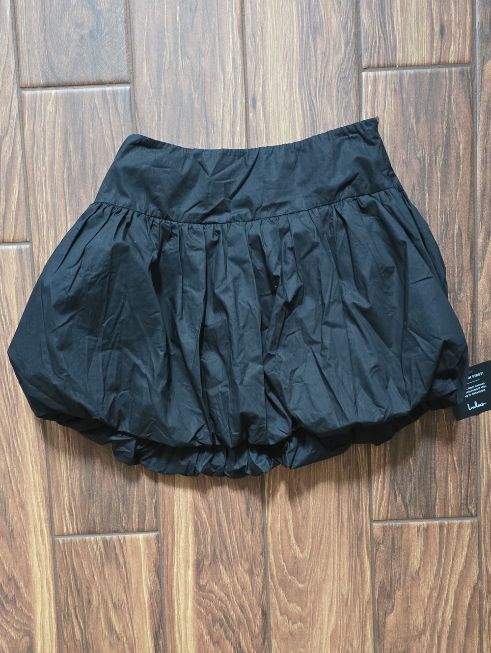 Lulu's Black Bubble Skater Mini Skirt